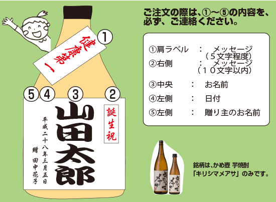 霧島町蒸留所オリジナルラベル焼酎
