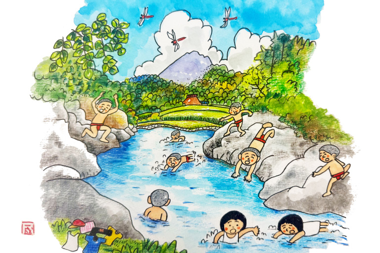 明るい農村の四季「夏」